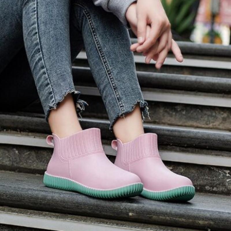 New ArrivalS Open Run Women S Waterproof Ankle Rain bootS Short Pvc