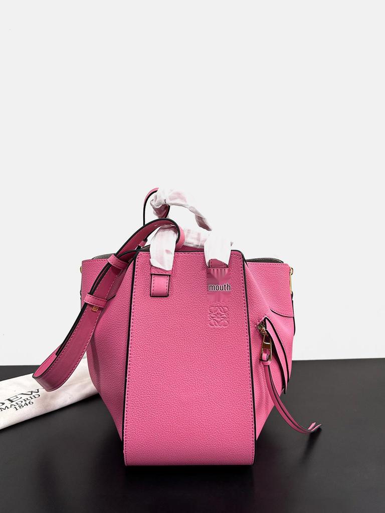 2024 Maya Haute Couture Smiley Face Leather Tote - Luojia Hammock, Cowhide Litchi, Single Shoulder, Crossbody Bag