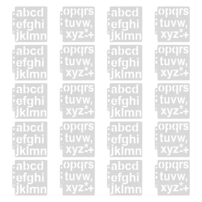 20 Stück Buchstaben-Schablone Hohlbuchstaben Schablonen Wiederverwendbare Mal-Schablonen für Notizbuch Tagebuch Kunstprojekte