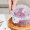 Practical Plastic Fruit Preservation Box with Lid Reusable Apple Storage Box Clear Multipurpose Circular Sealed Box Refrigerator