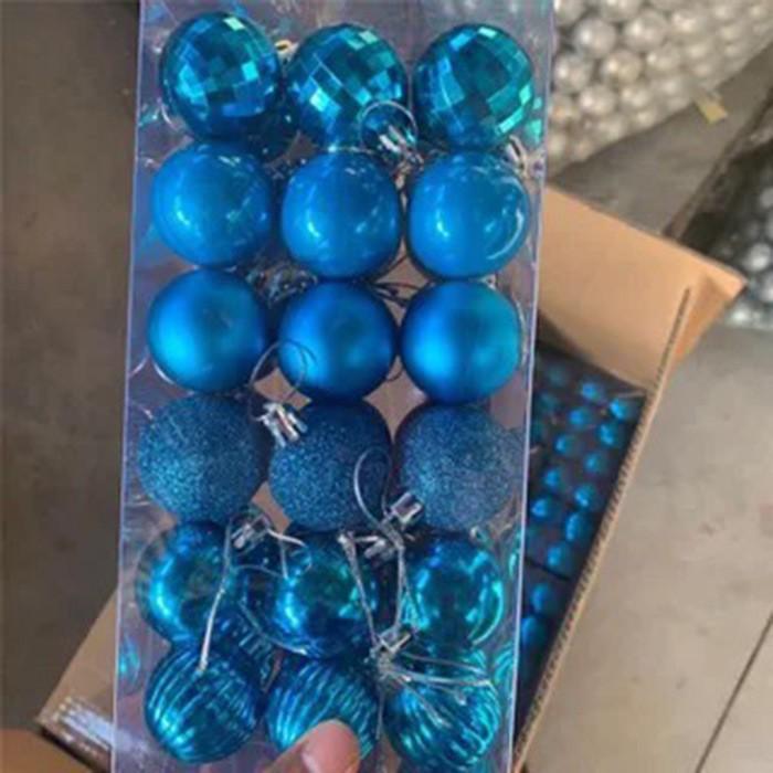 4CM Christmas Irregular Ball Set - 36 Electroplated Ornaments for Tree Decoration