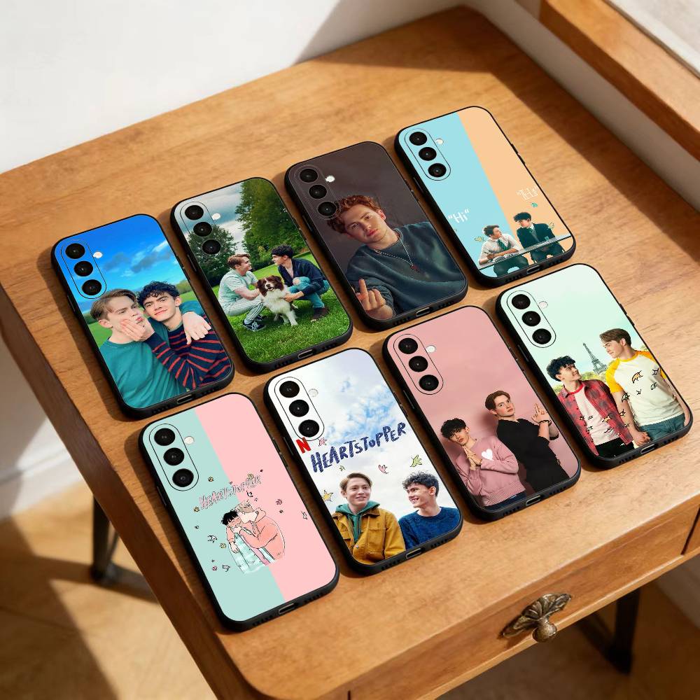 Heartstopper Nick Charlie Stars Phone Case For Samsung Galaxy A20,21s,22,31,32,52,53,72,73,80,91 Soft Black Shell
