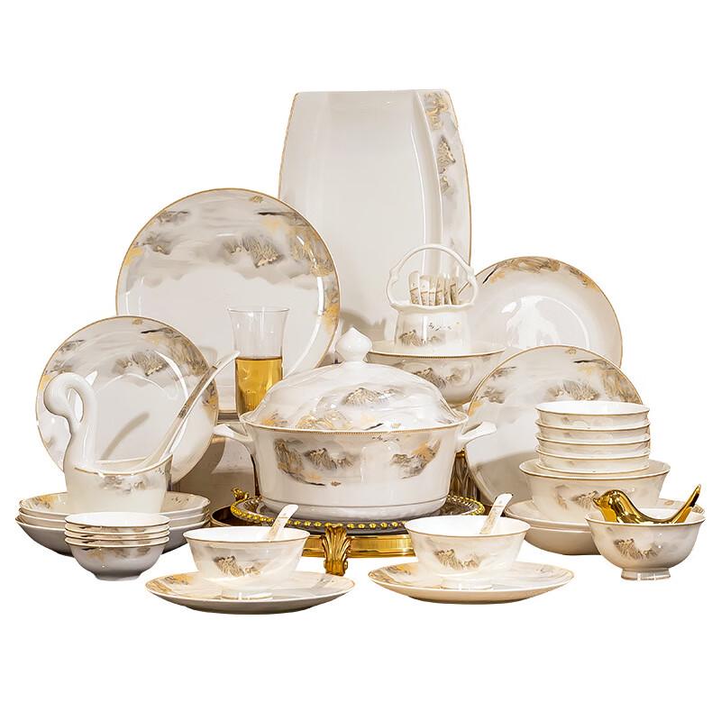 Mode Lanka Jingdezhen 'Great Rivers and Mountains' Ceramic Dinnerware