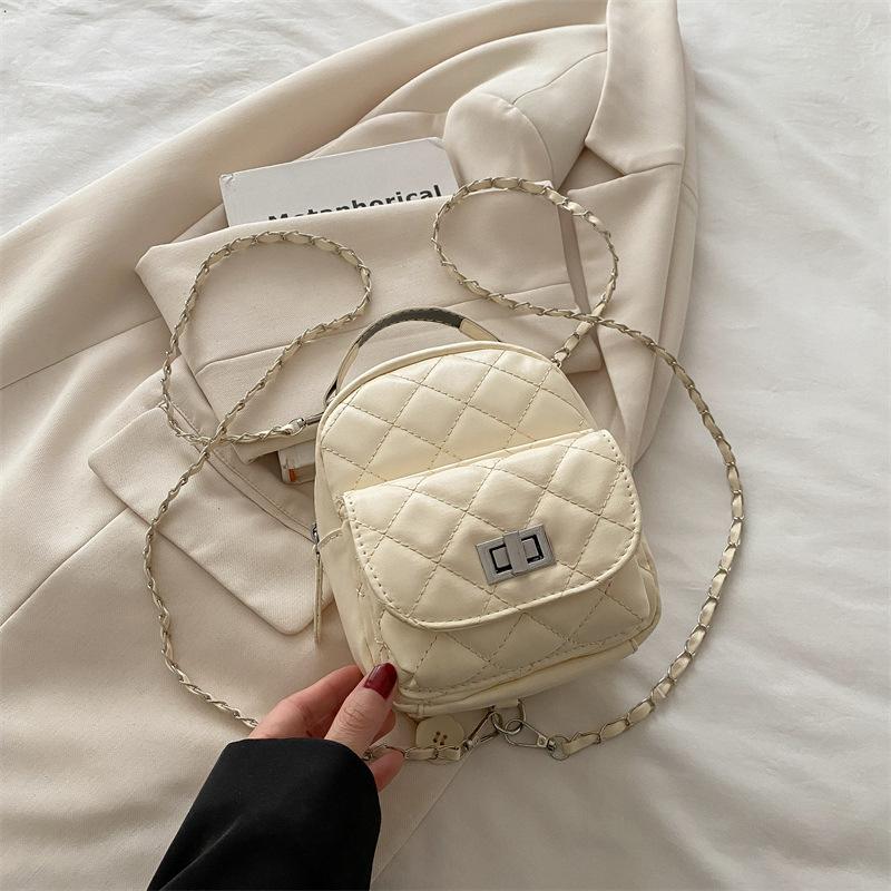 Rucksacktasche Damen neue trendige Mode-Rucksack hochwertig Kettentasche Eimerform Reisetasche