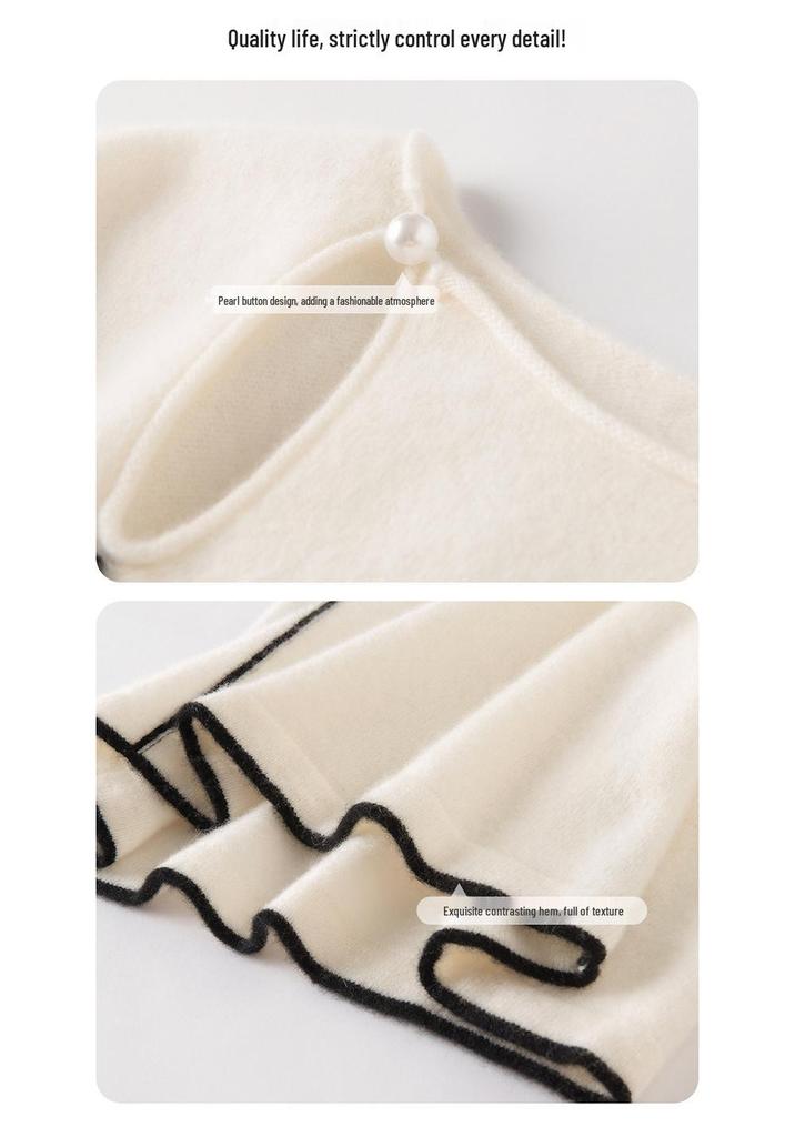 Korean Style Slimming Cashmere Women's Knit Sweater - Autumn/Winter Collection