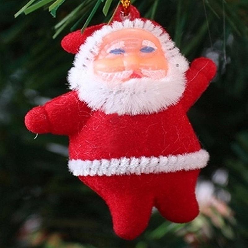 10Pcs1set Christmas Tree Ornaments Santa Claus Xmas Tree Hanging Decoration