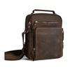 Men's Shoulder Leather Bag, Retro Crazy Horse Leather Messenger Bag, Casual Large-capacity Backpack, High-end Leather Men's Bag