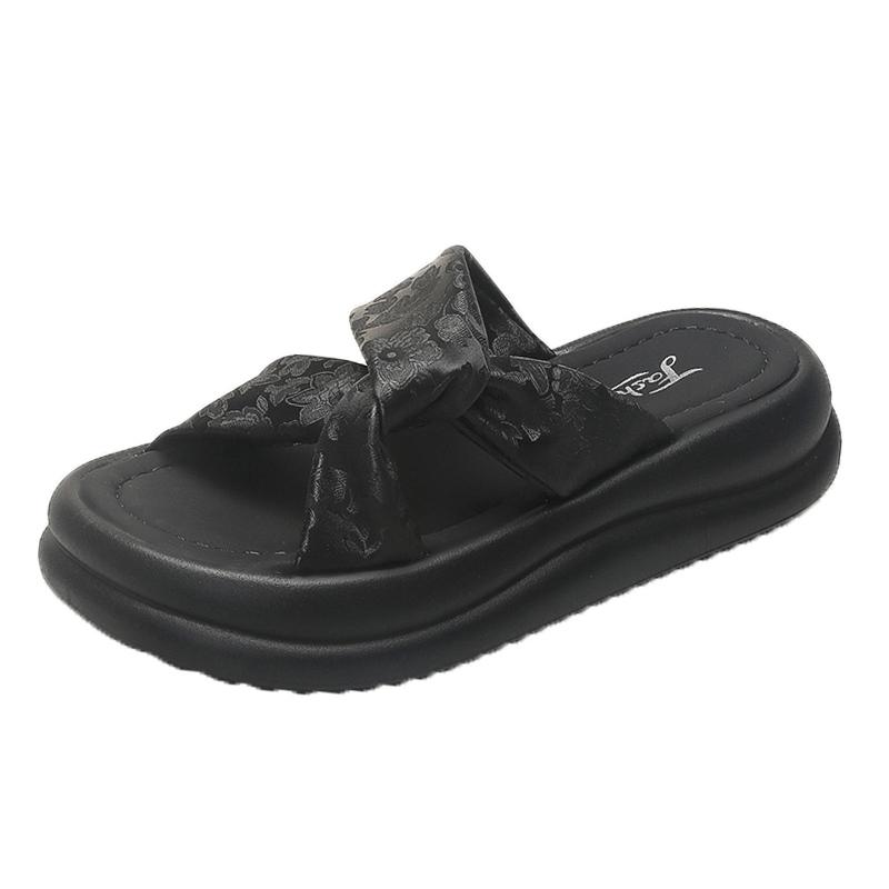 

Fashion 2025 New Women Slippers Platform Woman Shoes Summer Classical Sandals Fashion Flip Flops Designer Slides Beach Casual Sandalias 35 чёрный
