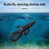 Shrimp Lure Fishing Bait with Twin Ridge Tails Realistic Looking Bright Color Portable Soft Bait Artificial Shrimp Lure