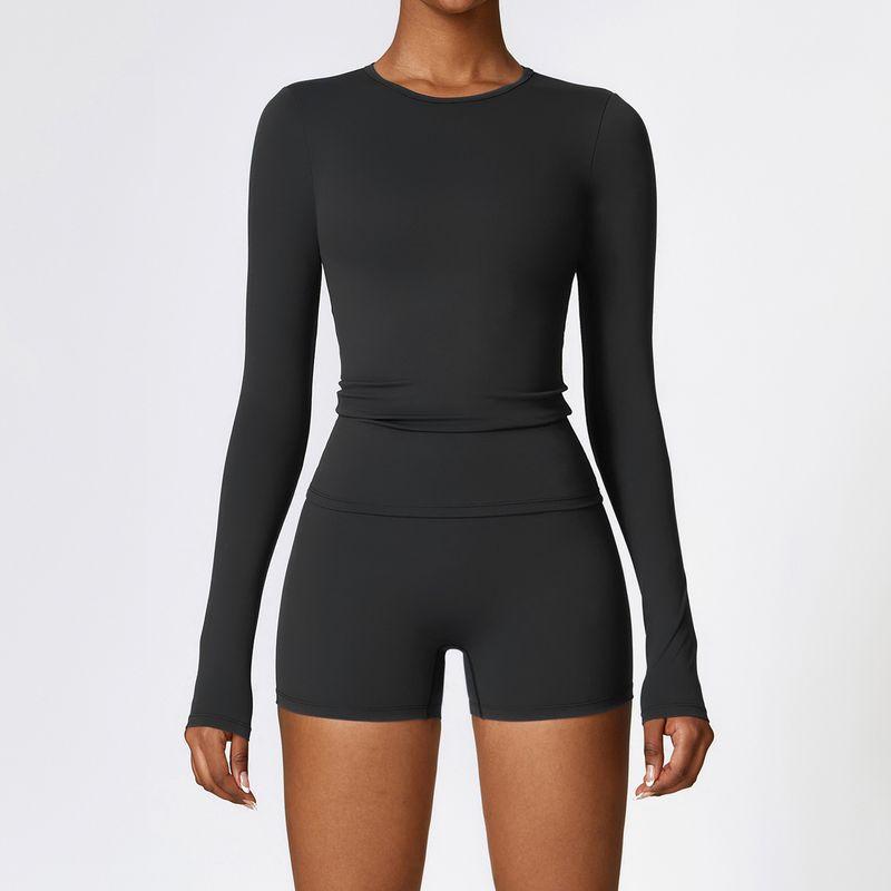 Guangzhou Zechuang Clothing Co., Ltd. European and American Tight Sanding Yoga Suit Quick-Drying Workout Clothes Winter Outdoor