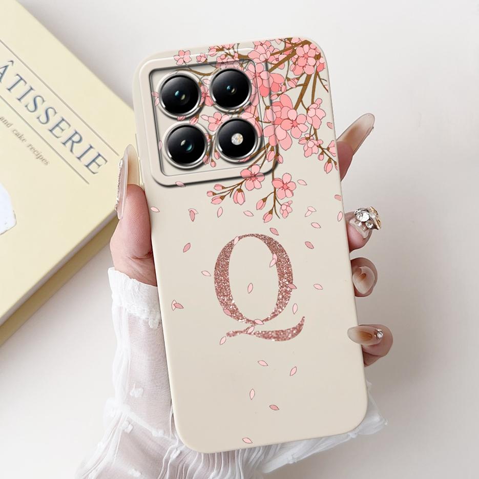 For Xiaomi Mi 14T Pro Cute Crown Letters Cover Soft Silicone Shockproof Phone Case For Xiaomi 14T Pro Mi14T 5G Shell 6.67'' Bags