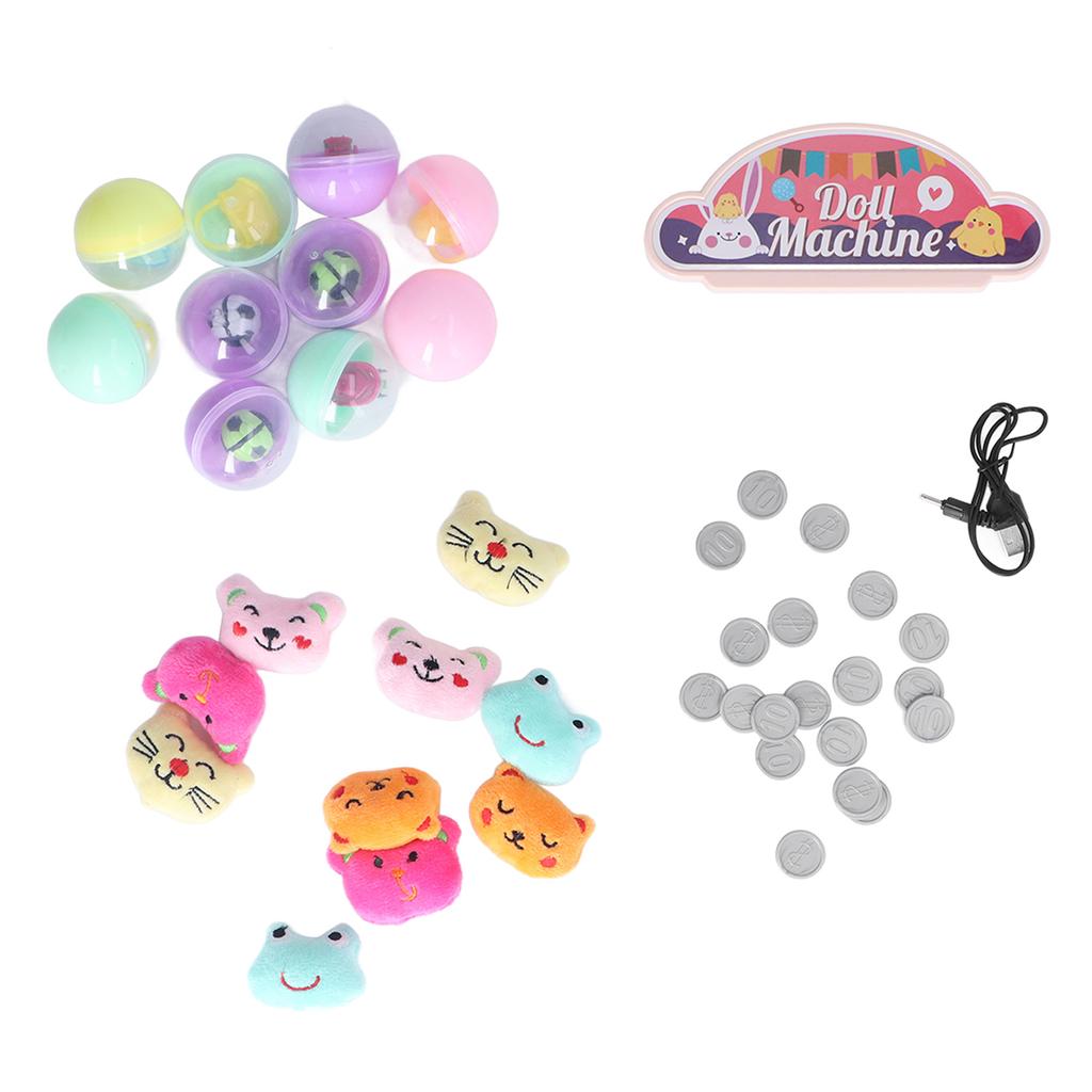 Doll Grabber Machine Cool Light Music Electric Eggshell Grabber Game Toy for Party