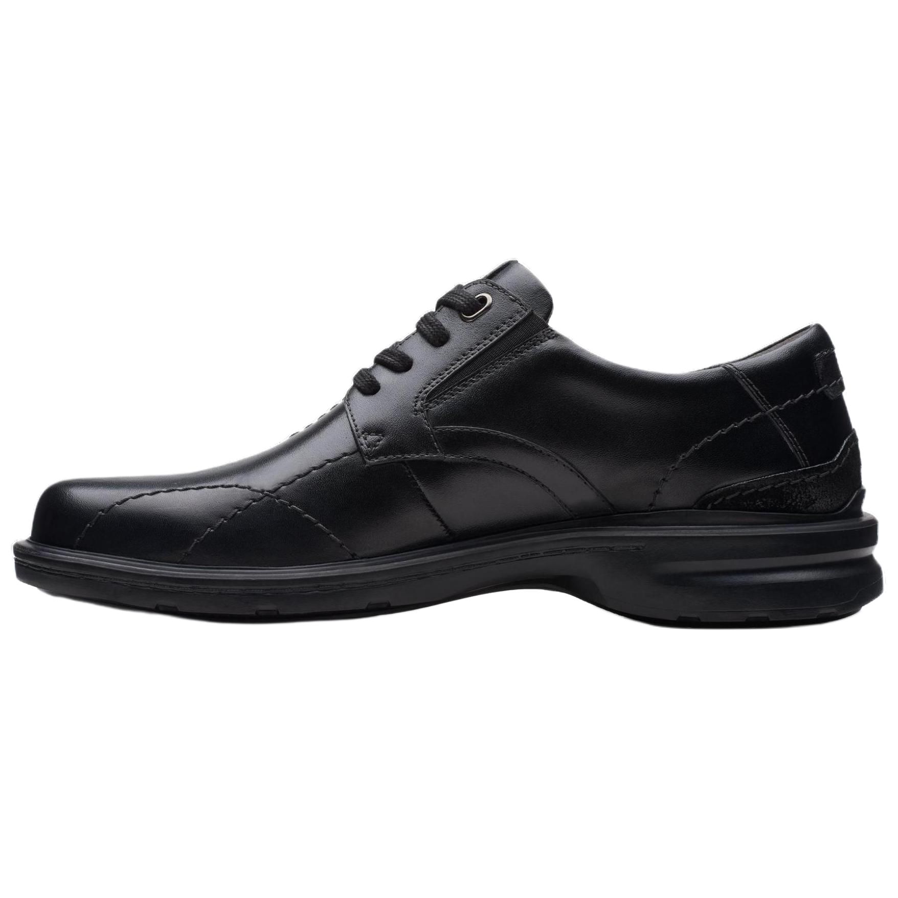 Clarks Chaussures Décontractées à Lacets Confortables en Cuir Baskets Homme Noir 26171539 41 black