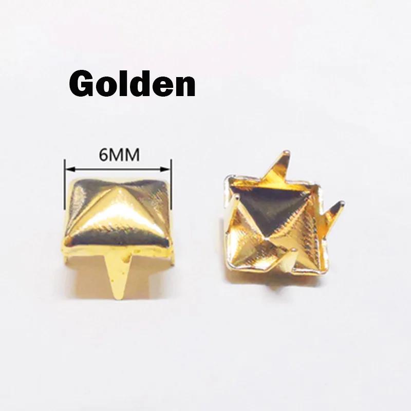 20/30/50Pcs 4~15mm Metal 4 Claw Rivets Square/Round Spike Studs Pyramid Rivets for Clothes Shoes Bags Belt Punk DIY Leathercraft