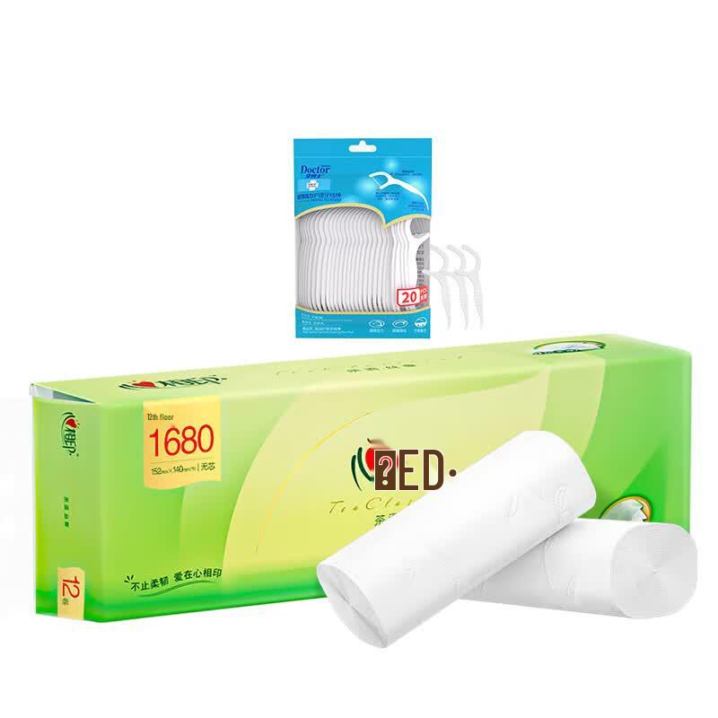 Dr. Yaboshi Floss Sticks & Heart to Heart Toilet Paper Bundle