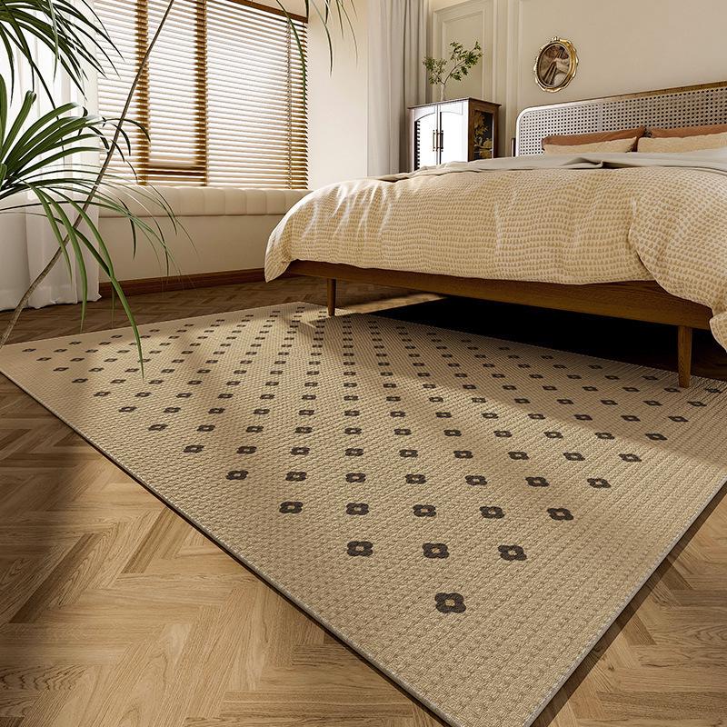 Stain-Resistant Waterproof Loop Pile Cotton Linen Carpet - Easy To Clean Floor Mat for Living Room & Bedroom
