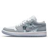 Air Jordan 1 Vintage Basketball Shoes Women's Low Top Gray/White DC0774-105(Team56-)
