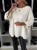Autumn Casual Round Neck Knit Sweater - Versatile, Slimming Fit