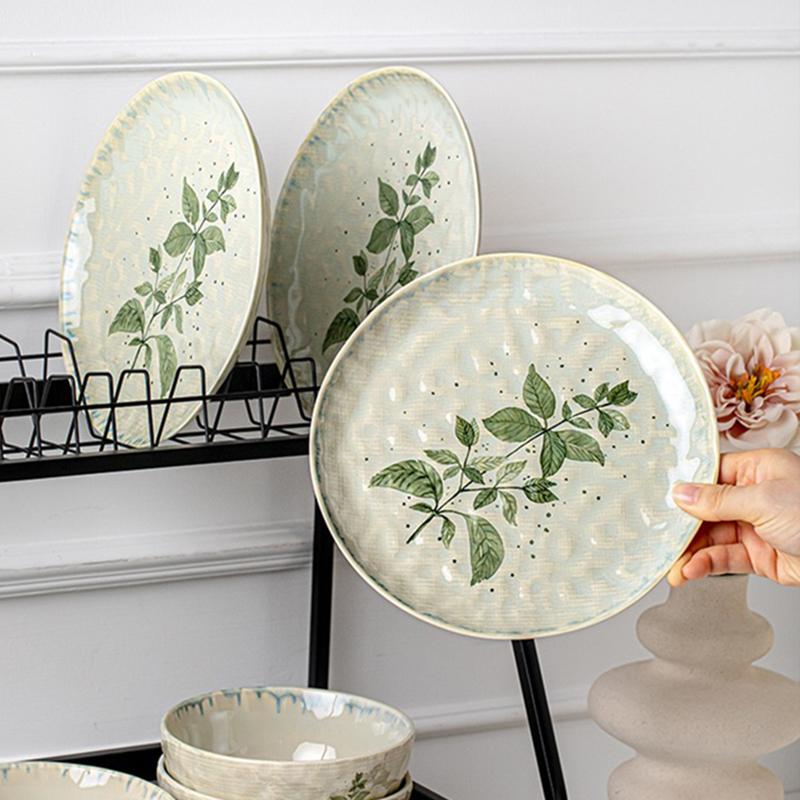 Ceramic Dinner Plate Steak Pasta Cake Dessert Plate Appetizer Tray Home Restaurant Food Plate Serving Dishes Porcelain Tableware