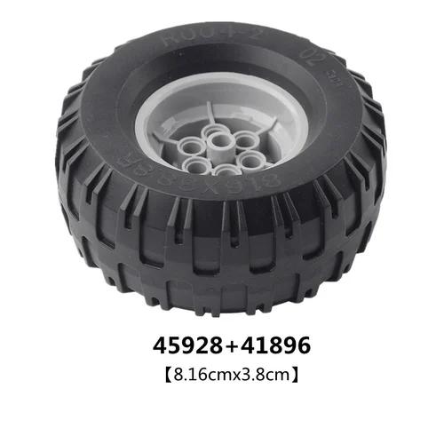 MOC High-Tech Tire Wheel Hub DIY Bricks Car Truck 44309 70695 15413 Construction Building Blocks Compatible Motorcycle Race Toys