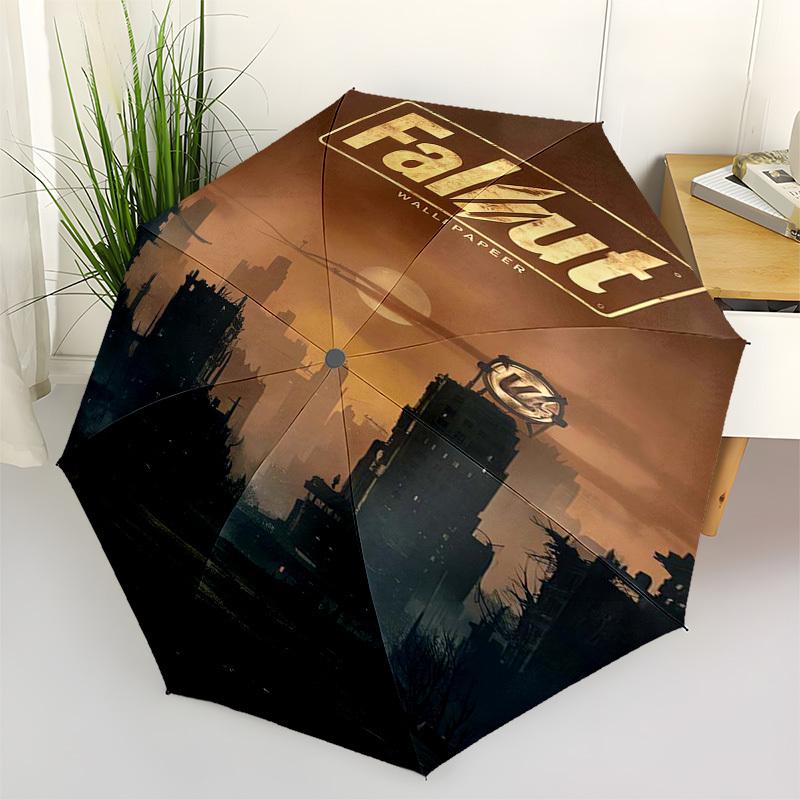 

Post-Apocalyptic, Fallout Themed Automatic Opening and Closing Umbrella, Compact Travel Umbrella, Lightweight and Portable, Suitable for Bea