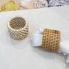 Rattan Woven Napkin Ring Handmade Rustic Napkin Ring Reusable Napkin Holder Table Decor for Wedding Party Everyday Use