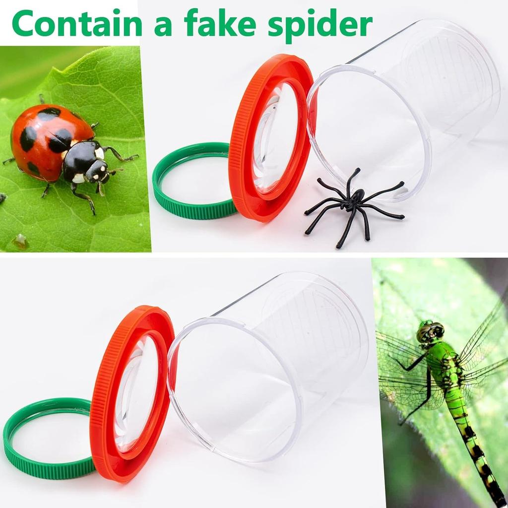 Insert Bug Viewer for Kids,4PCS Magnifying Insect Box Bug Catcher Kit for Kids Bugs Magnifier Container Critter Insect Bugs Cage,Magnifier Backyard