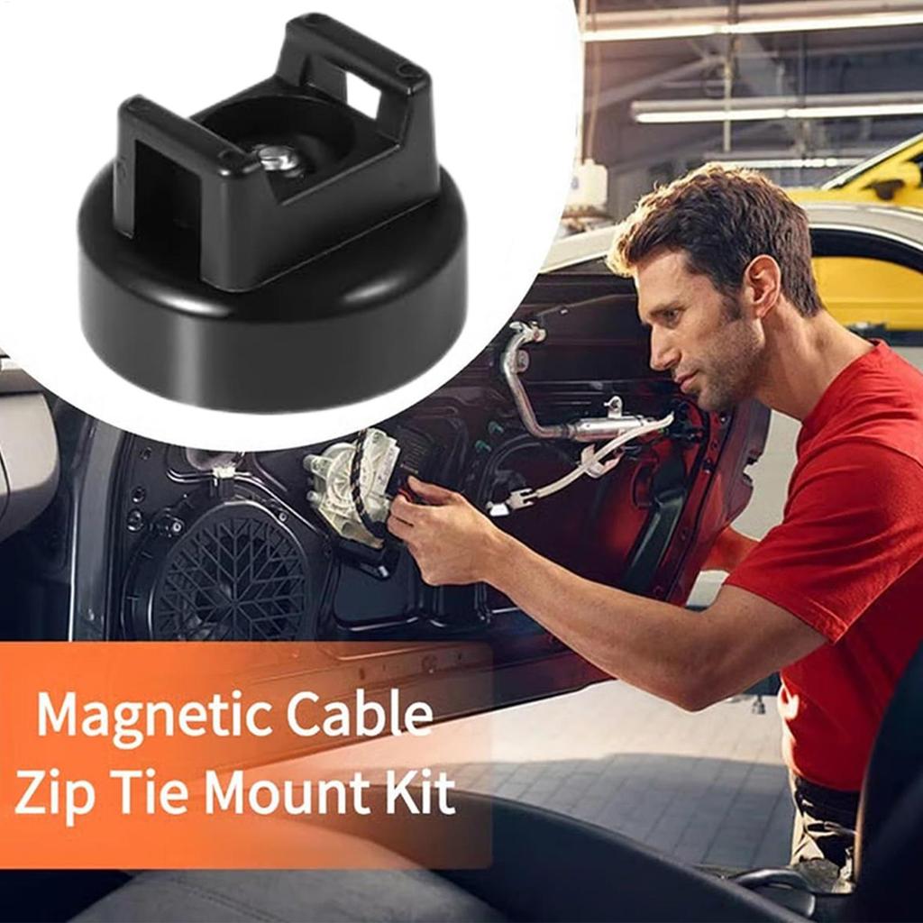 15pcs Magnetic Cable Zip Tie Mount Kit Charging Cord Organizer Multifunctional Cable Holder with Ties for Wall Work Organization