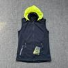 to Europe and America, Large Size Sports Running Softshell Vest for Women with Storage Hood, Windproof, Waterproof, Breathable, Spring Outdoor Vest