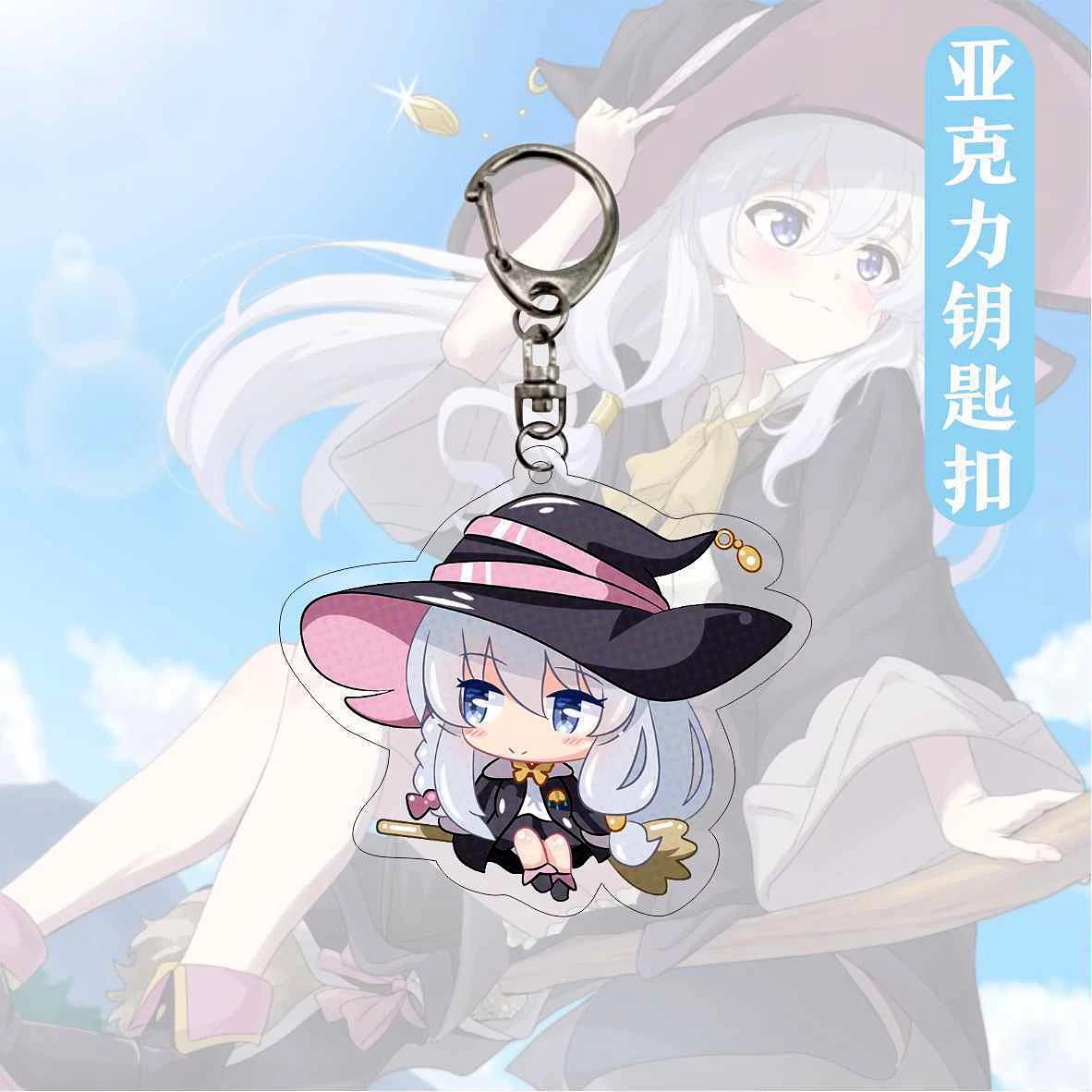 

Anime Wandering Witch The Journey of Elaina Keychain Cartoon Keyring Bag Accessories Baji Accessory