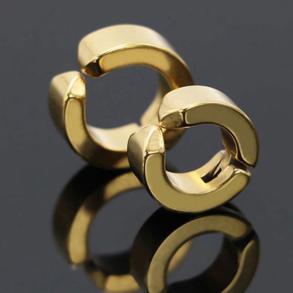 1 Pc Fashion Men Ear Clip Titanium Steel Earrings U Shaped Ear Studs Jewelry Gift