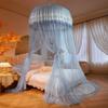 Round Canopy Mosquito Net Bed No-Drill Ceiling Hanging Floor-Standing Heavy-Duty Mesh Single Door Modern Minimalist Design