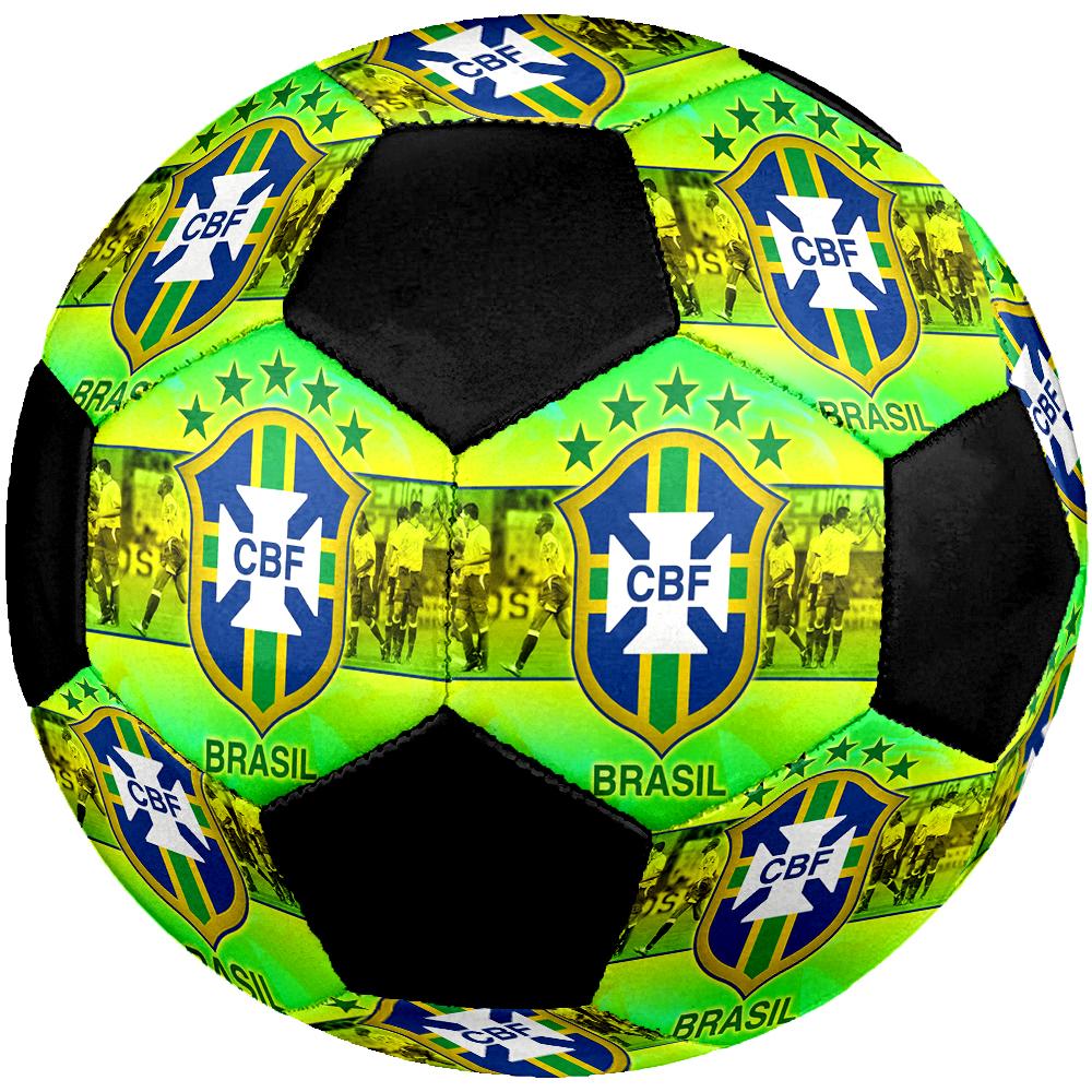 SIZE 5 Brazil National Football Team Soccer Ball Colorful All Ages Machine Stitched PVC Competition Ready Durable High-Bounce