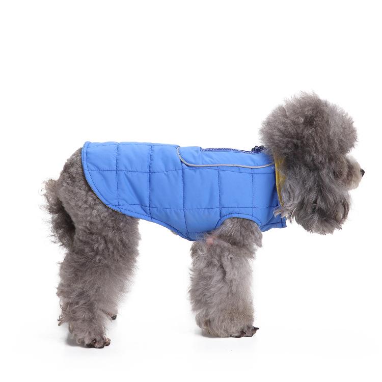 Warm Quilted Dog Jacket: Lamb Fleece Zipper Coat for Winter