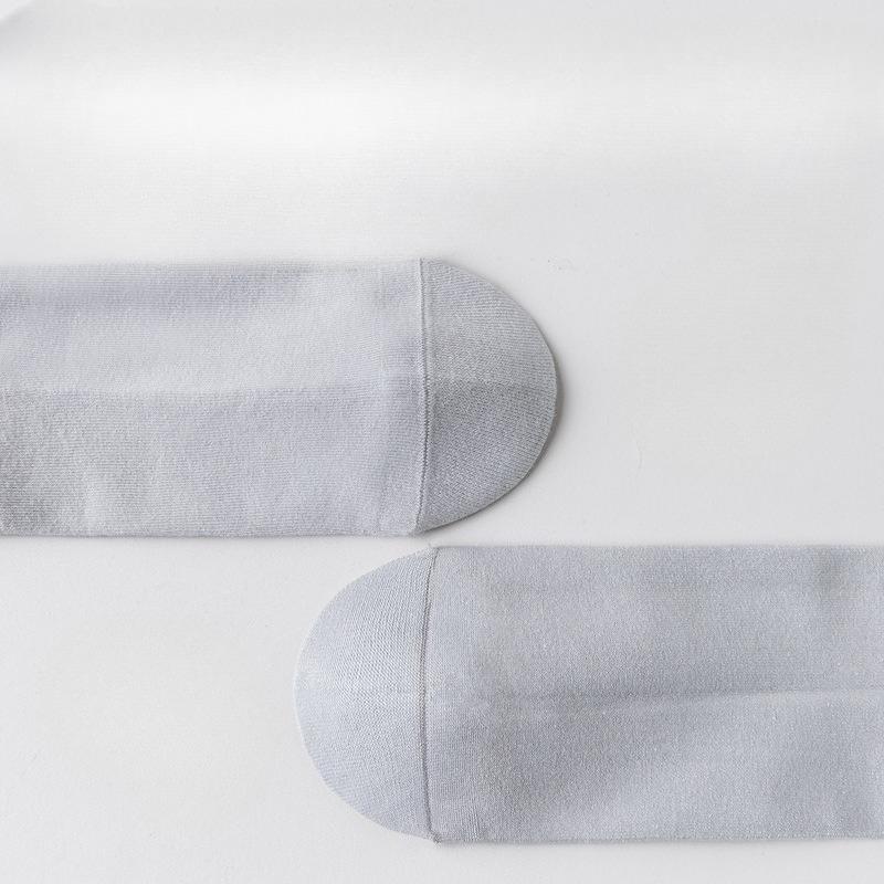 All-cotton Men's Mid-calf Socks for Autumn, Solid-color Socks, Anti-odor and Antibacterial Business Long Socks, Pure Cotton for Autumn and Winter