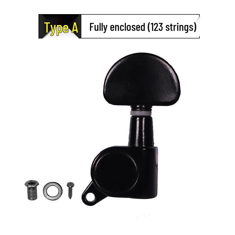 Wooden Folk Guitar Tuning Knobs: Fully Enclosed & Semi-Enclosed Adjusters