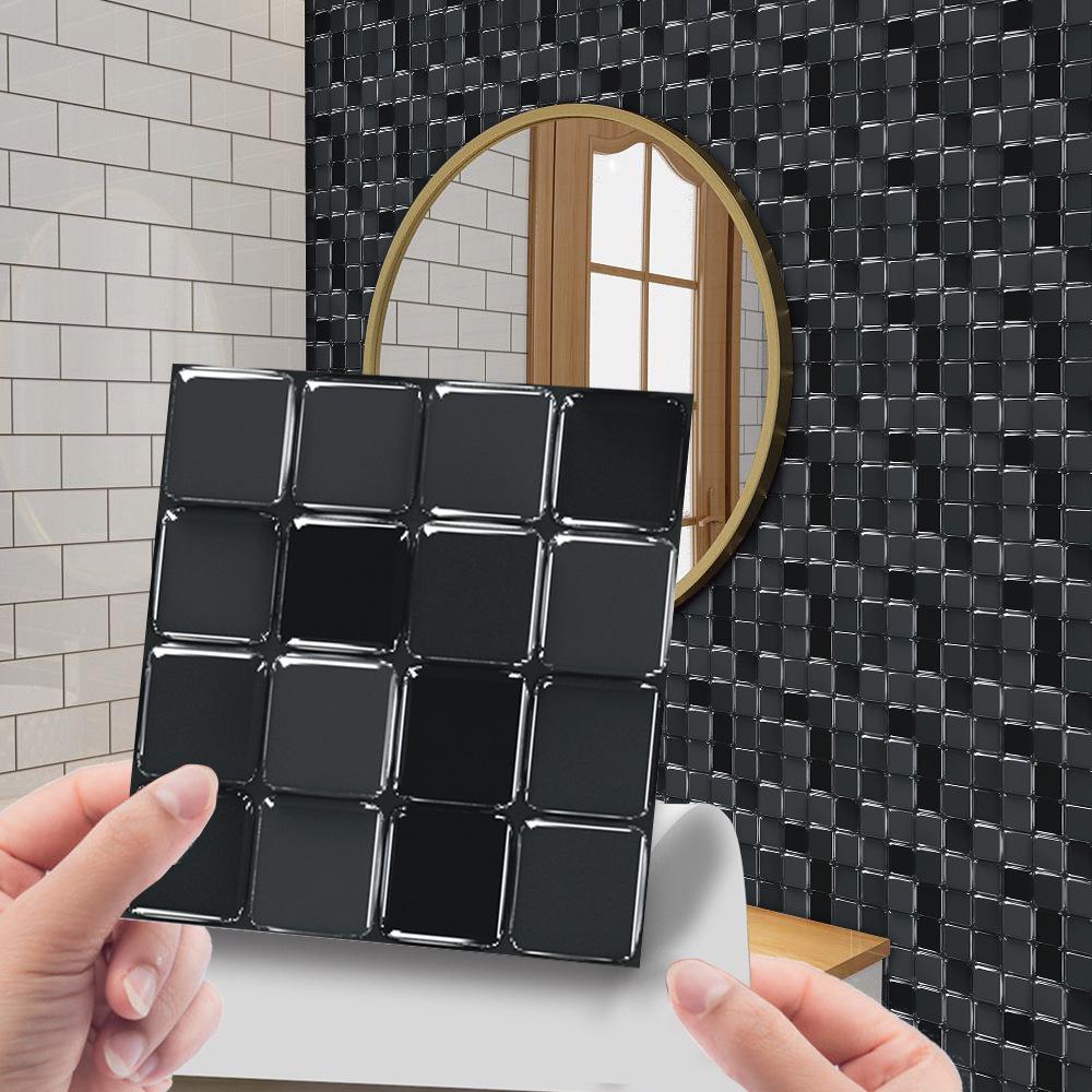 3D Mosaic Tile Sticker - Creative, Bright Film, DIY Wall & Floor Decor