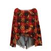 Women's Christmas Print Lightweight Knit Sweater Casual Long Sleeve Pullover Top