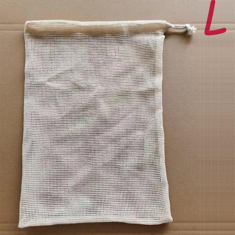 3Pcs/set Reusable Mesh Produce Bags Premium Polyester Washable Mesh Bags for Vegetables Fruits Toys