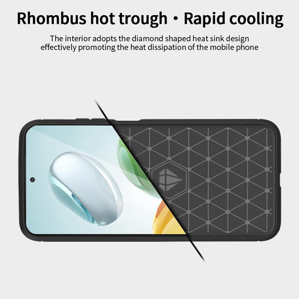 MOFI JK TPU Series-1 For Honor X7c 4G/200 Smart 5G/Play 60 Plus 5G Case Carbon Fiber Texture TPU Soft Phone Cover