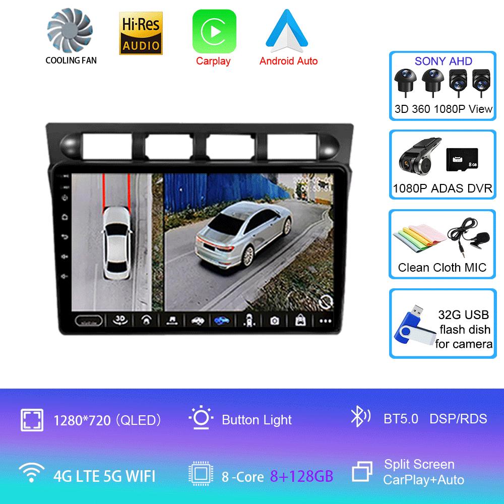 Android 14 For Kia Picanto SA Morning 2004 - 2007 Car Radio Player Stereo Multimedia WIFI BT GPS Navigation Player QLED Screen