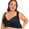 Large Size Front Clasp No-padded Thin Underwear Beautiful Back Seamless Large Chest Push-up Bra