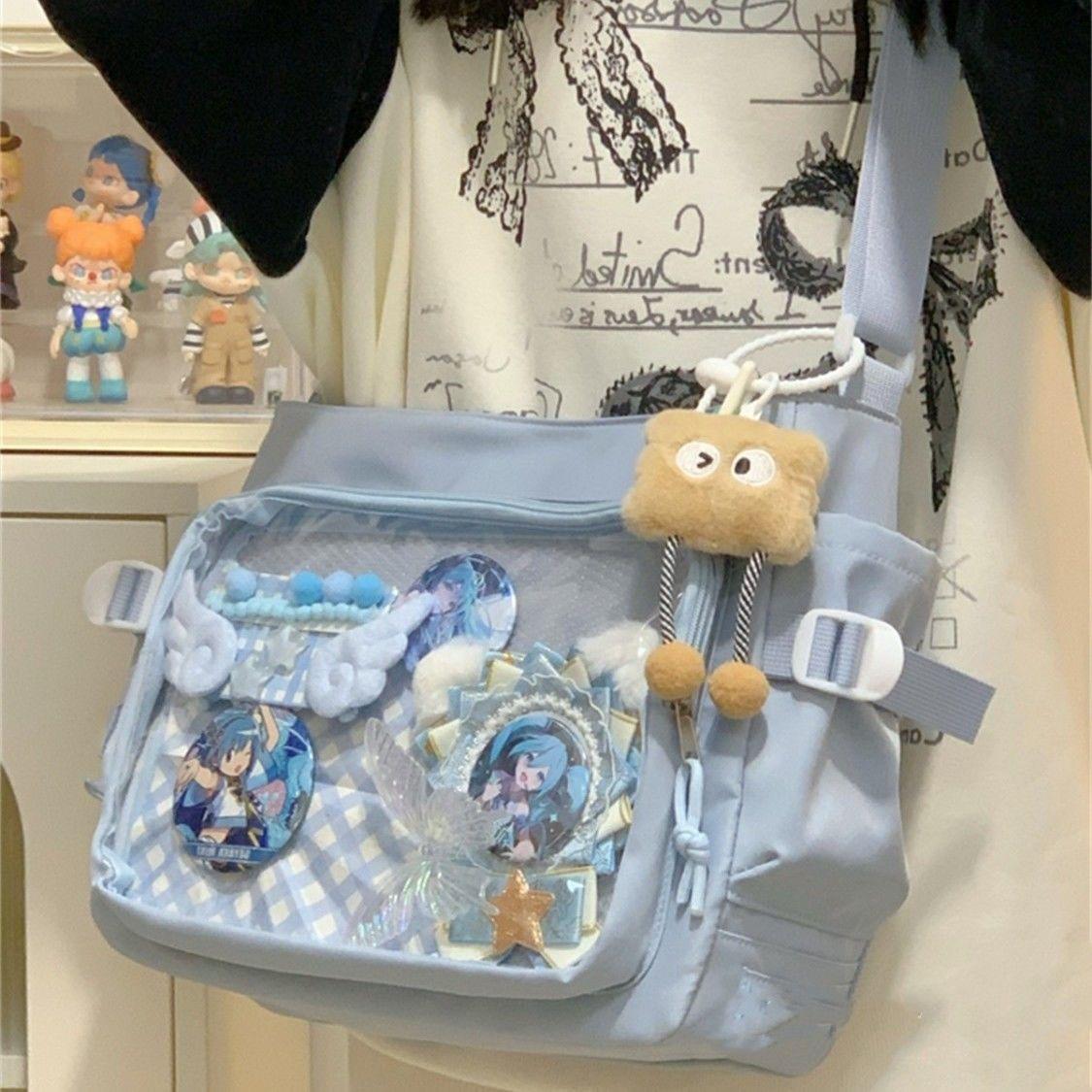 

Женская сумка-ита модная сумка через плечо с прозрачным окошком простая сумка-тоут регулируемый ремешок стильная сумка кроссбоди трендовая уличная сумка