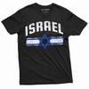 Herren Israel T-Shirt Israelische Flagge Wappen T-Shirt Davidstern Shirt