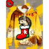 Christmas Animal 3D Print Hooded Shirt  Casual Streetwear Long Sleeve Hooded Sweatshirts Pullovers Clothing Tops