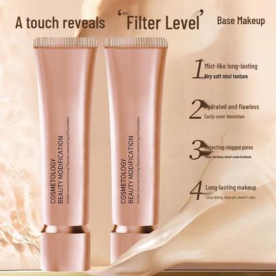 Gold Diamond Brightening Flawless Serum: Lightweight, Natural, Adherent, Waterproof, Long-lasting Foundation.