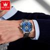 OLEVS 7128 Automatic Mechanical Men's Watch Multi functional Date Lunar phase Waterproof Wristwatch Man
