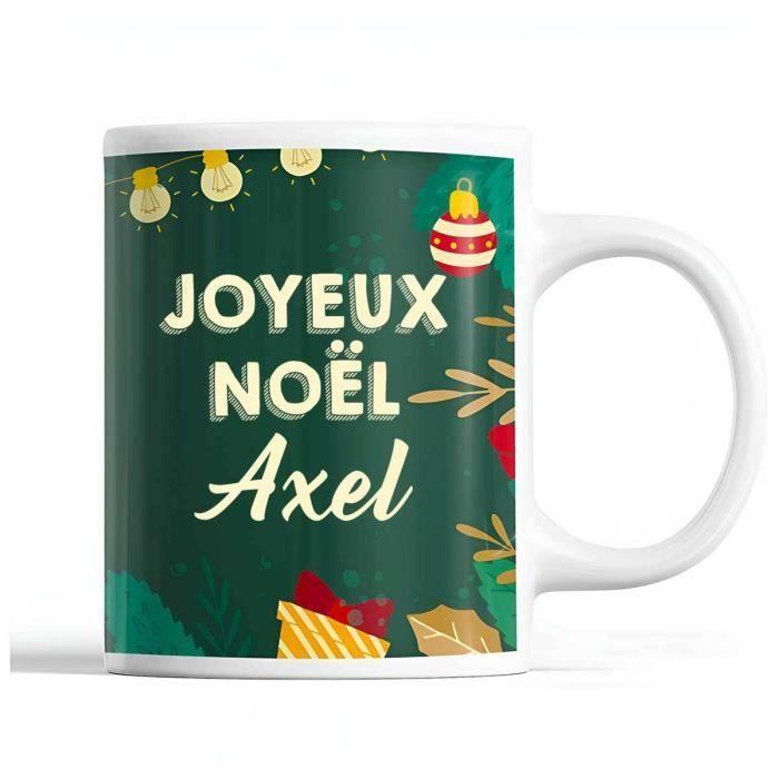 Mug - Noël Axel - Ceramic - Printed Front/Back - 325 Ml - Green