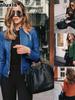 Trendy New Autumn Winter Women's Fashion Leather PU Blazer Jacket