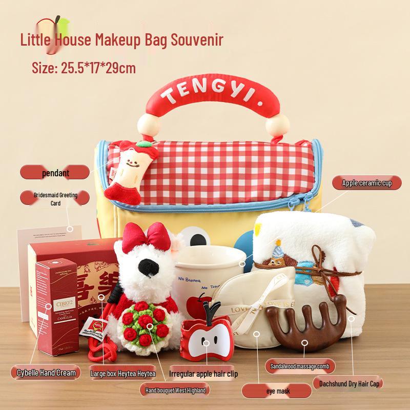 Geantă de machiaj elegantă pentru domnișoarele de onoare - Set cadou perfect pentru nuntă